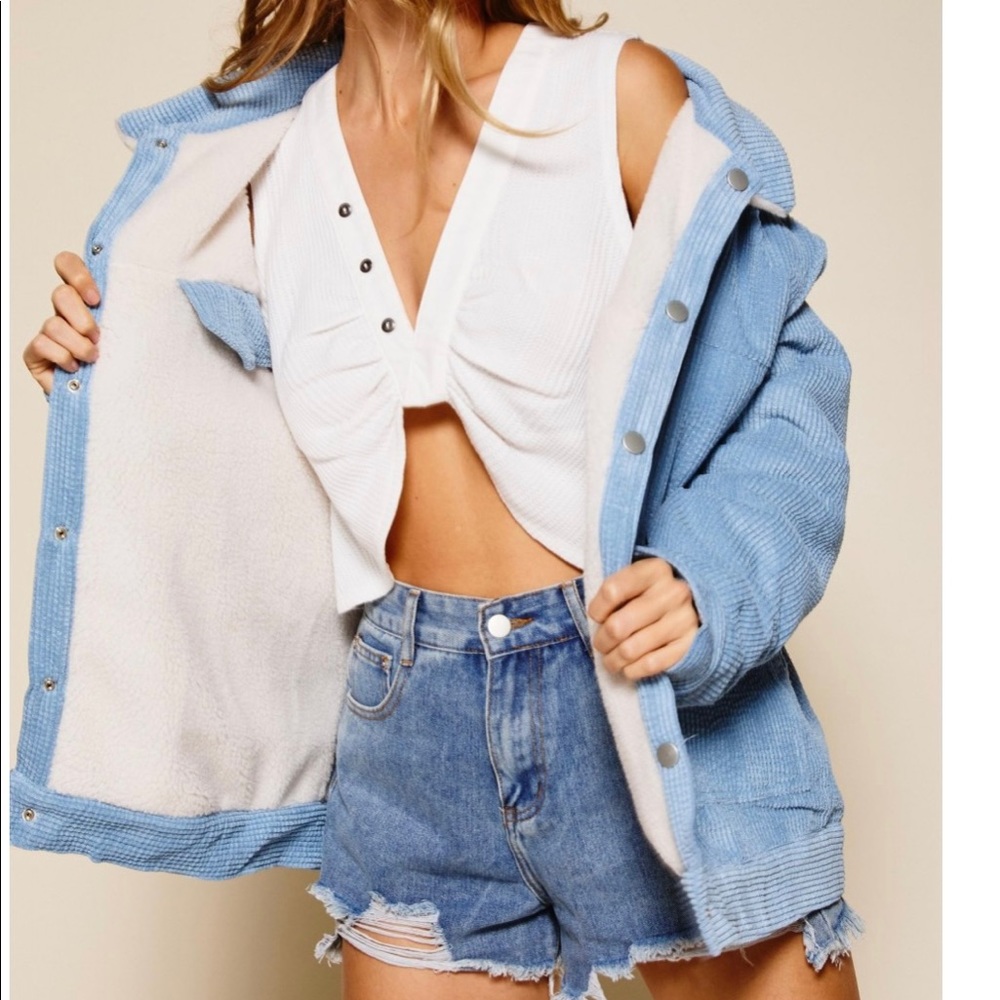 Blue Corduroy Reversible Jacket